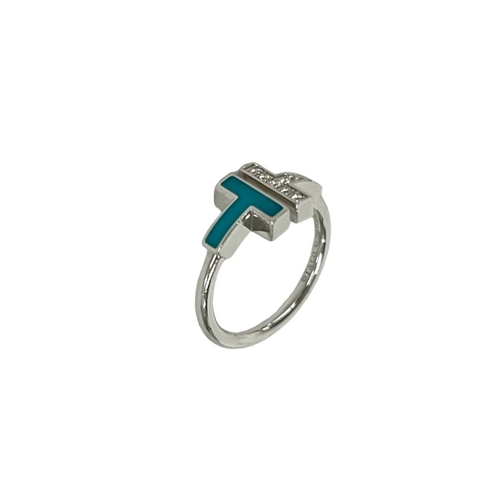 TIFFANY & CO. 18k Silver Diamond Ring